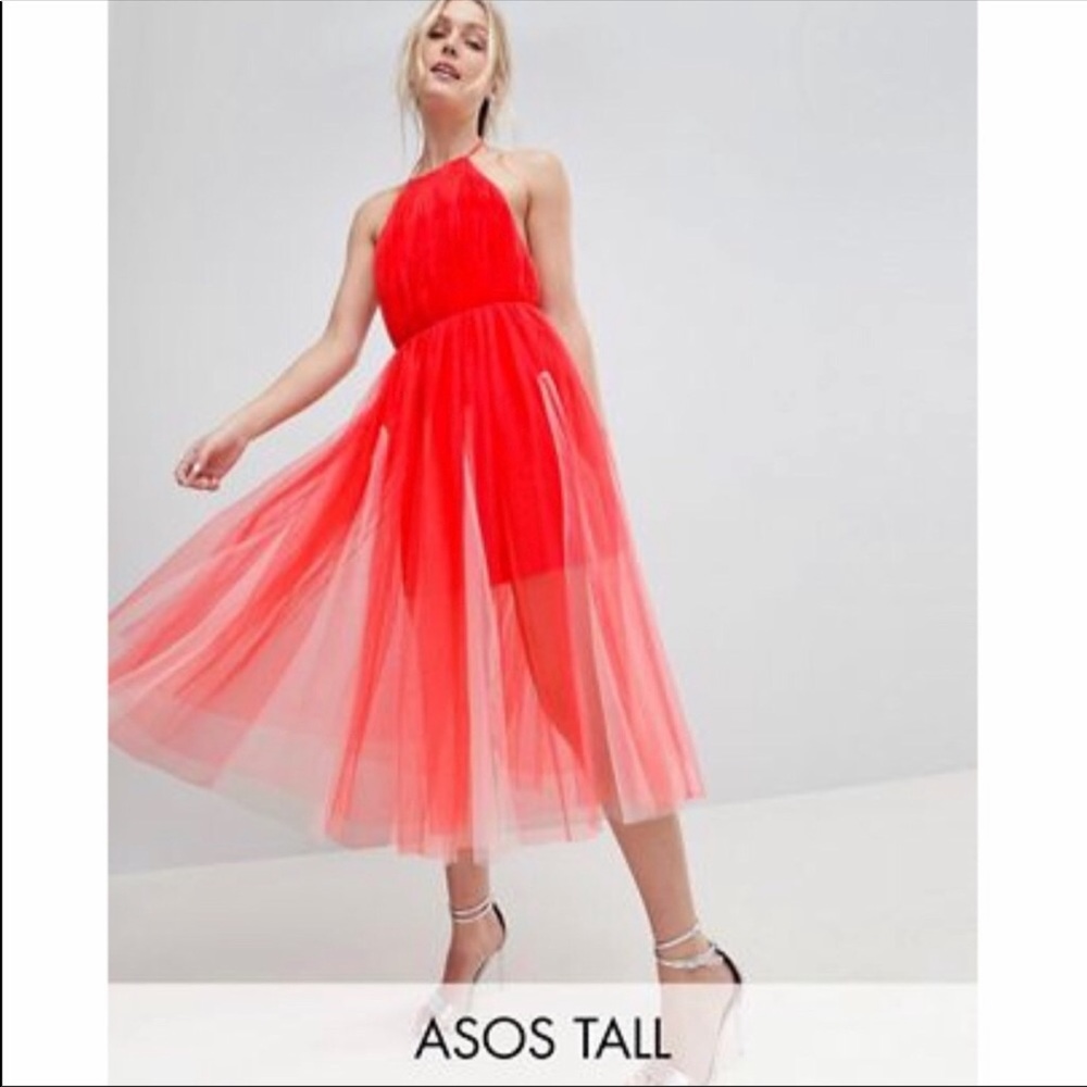 ASOS tulle midi dress